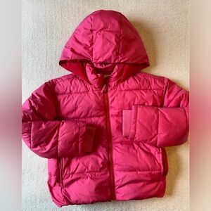 Crewcuts Bright Pink Puffer Jacket, Child Large